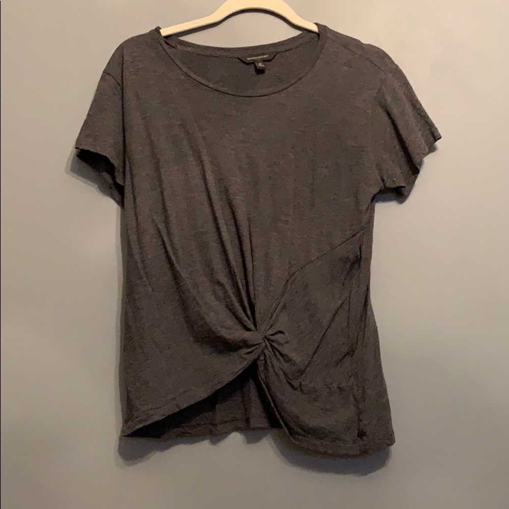 Banana Republic Grey Tied T-Shirt